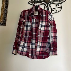 flannel long sleeve button up